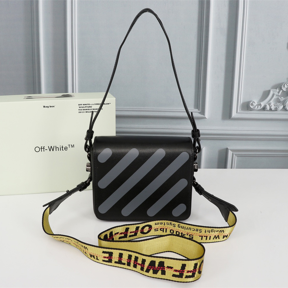 Off white Leather Cross Body Bag (18-16-9cm) - DesignerGu