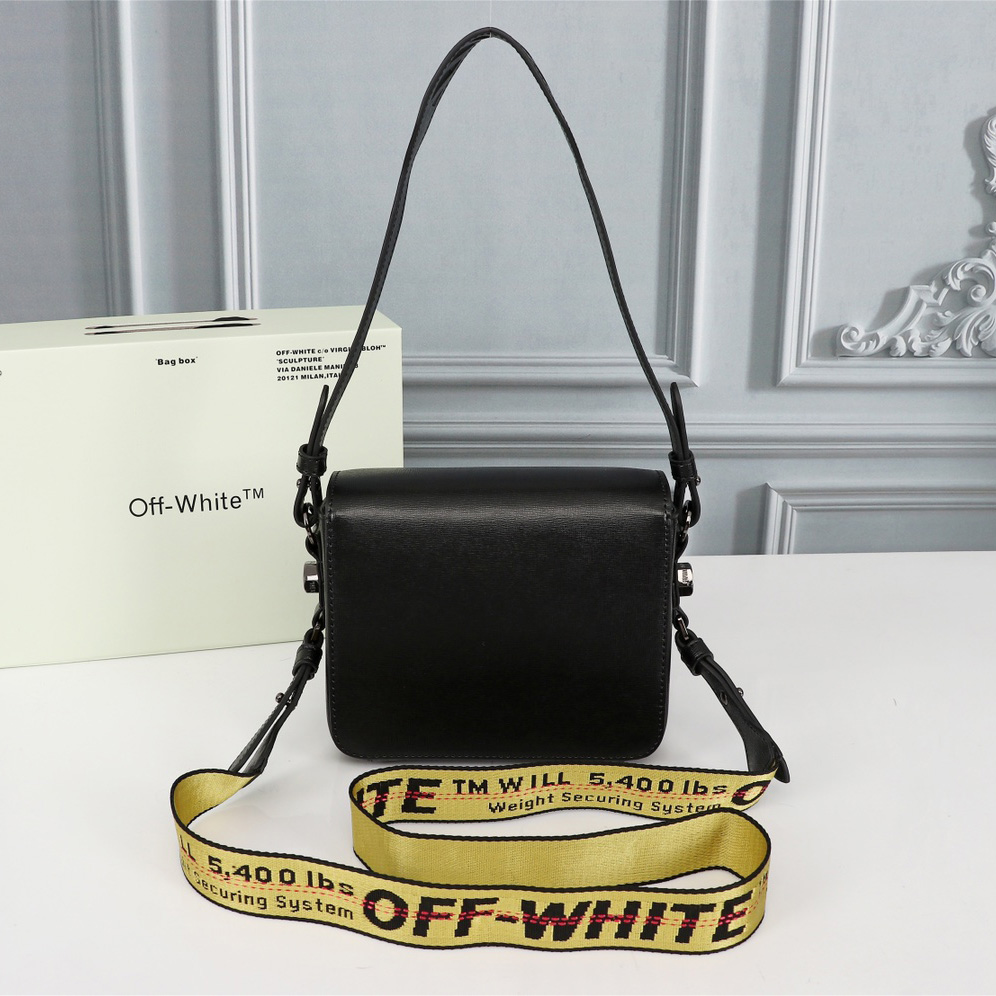 Off white Leather Cross Body Bag (18-16-9cm) - DesignerGu