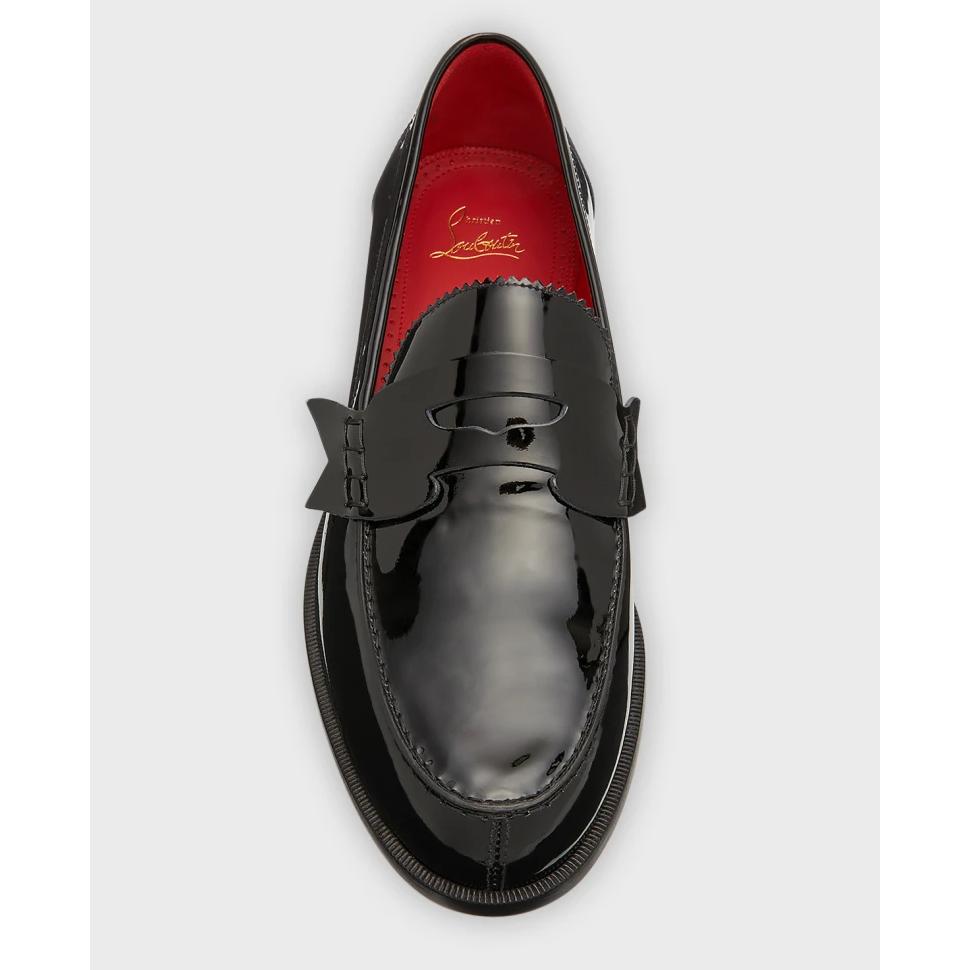 Christian Louboutin Men's No Penny Patent Leather Penny Loafers - DesignerGu