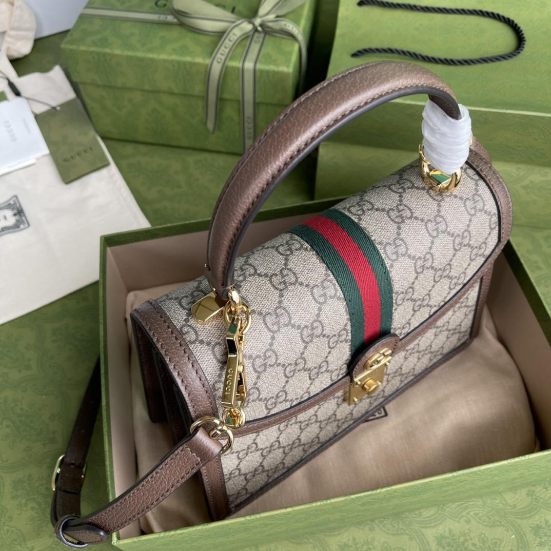 Gucci Ophidia GG Small Top Handle Bag(25-17.5-7cm) - DesignerGu