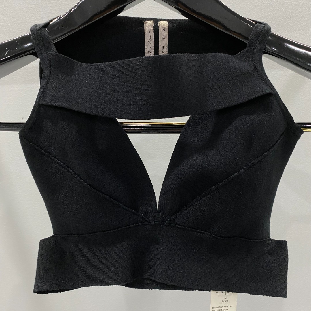 Rick Owens Sling Bra Knit Top - DesignerGu