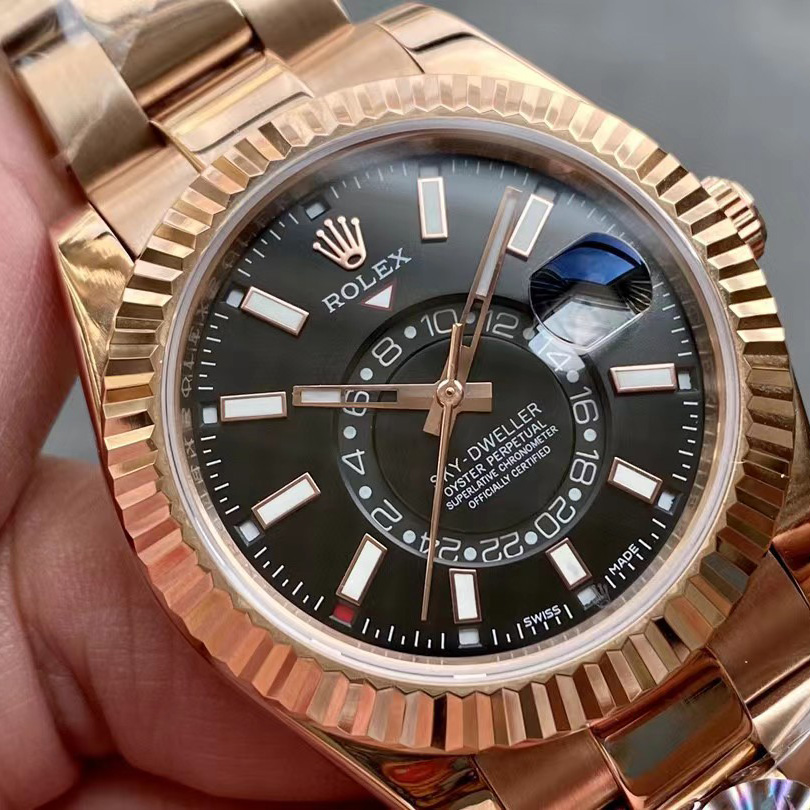 Rolex Sky-Dweller Rose Gold Watch - DesignerGu