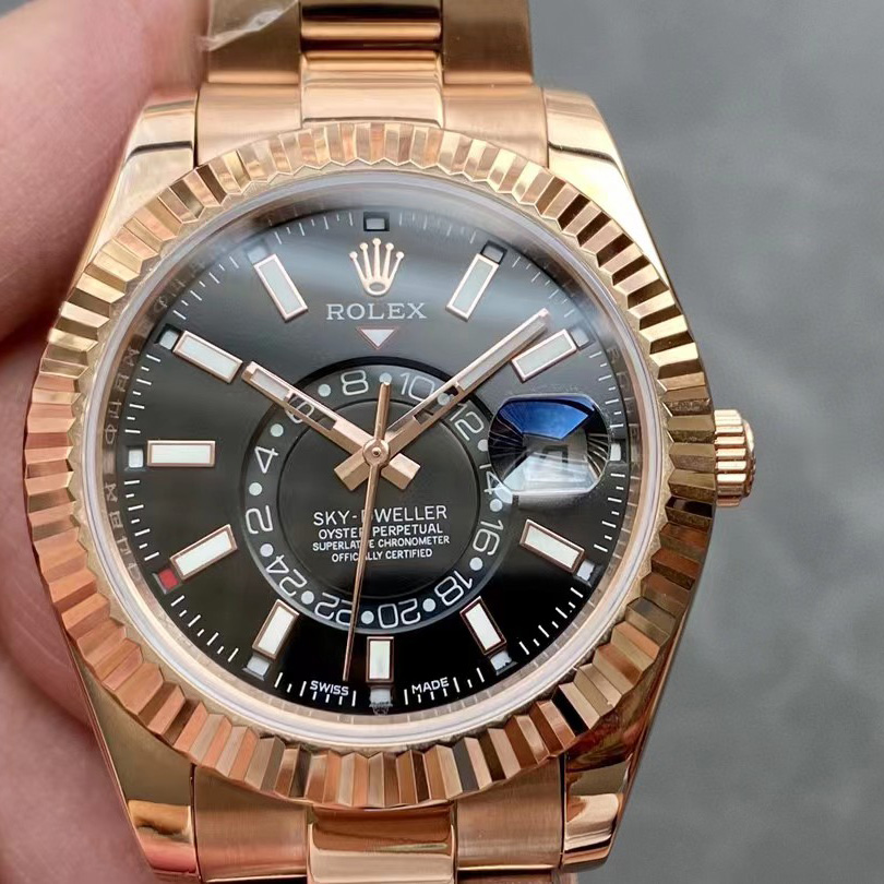 Rolex Sky-Dweller Rose Gold Watch - DesignerGu