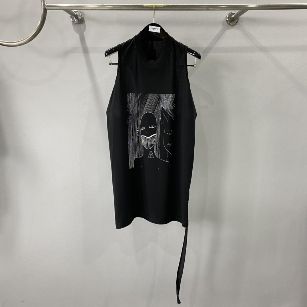 Rick Owens Graphic-print Cotton Vest - DesignerGu