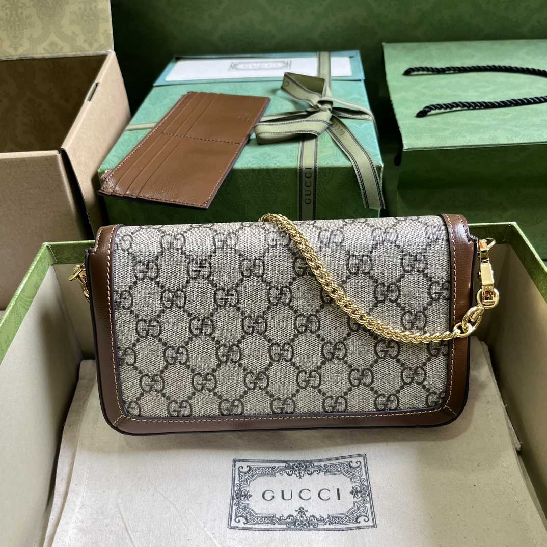 Gucci Horsebit 1955 Mini Bag (21.5x 12.5x 3cm) - DesignerGu