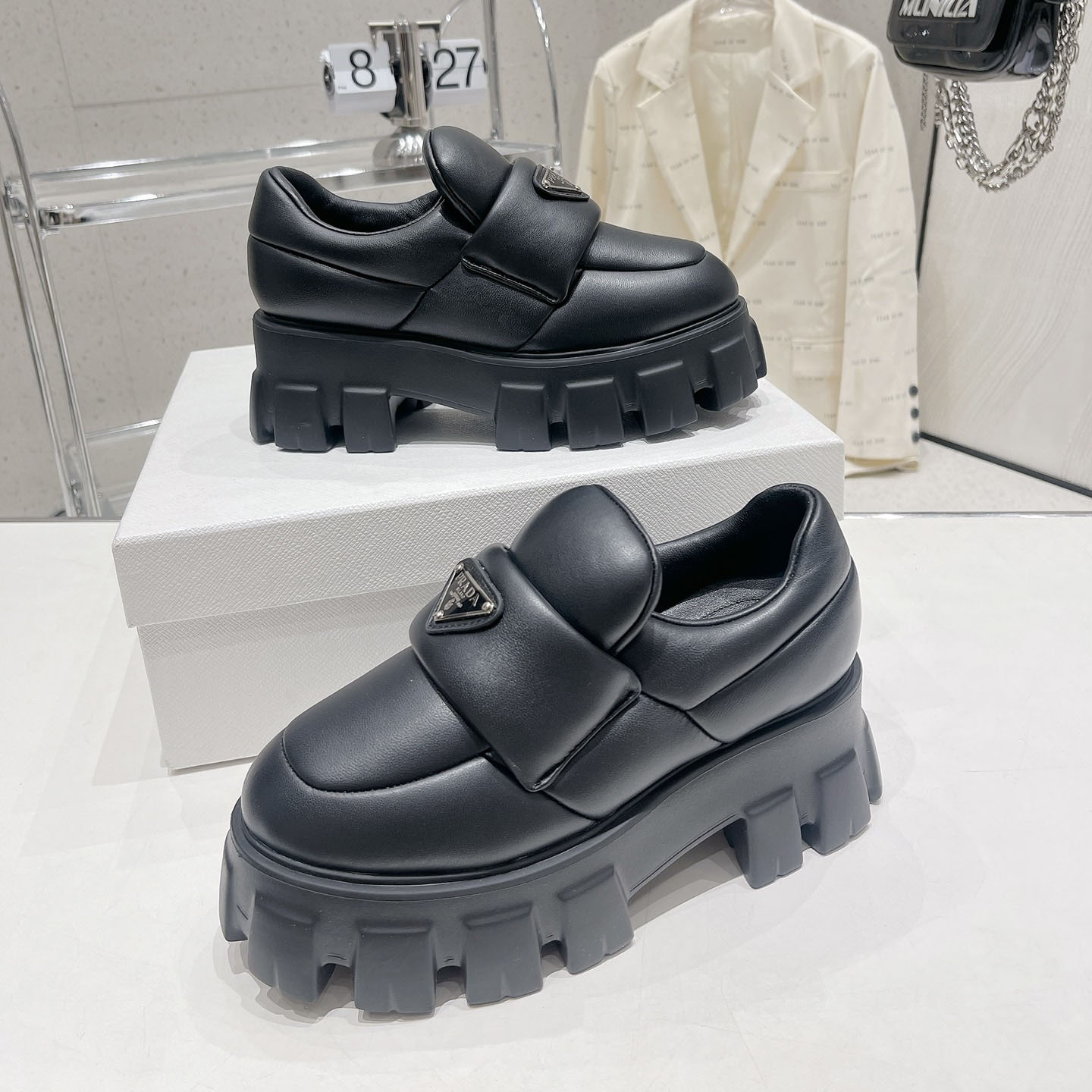 Prada Soft padded Nappa Leather Loafers - DesignerGu