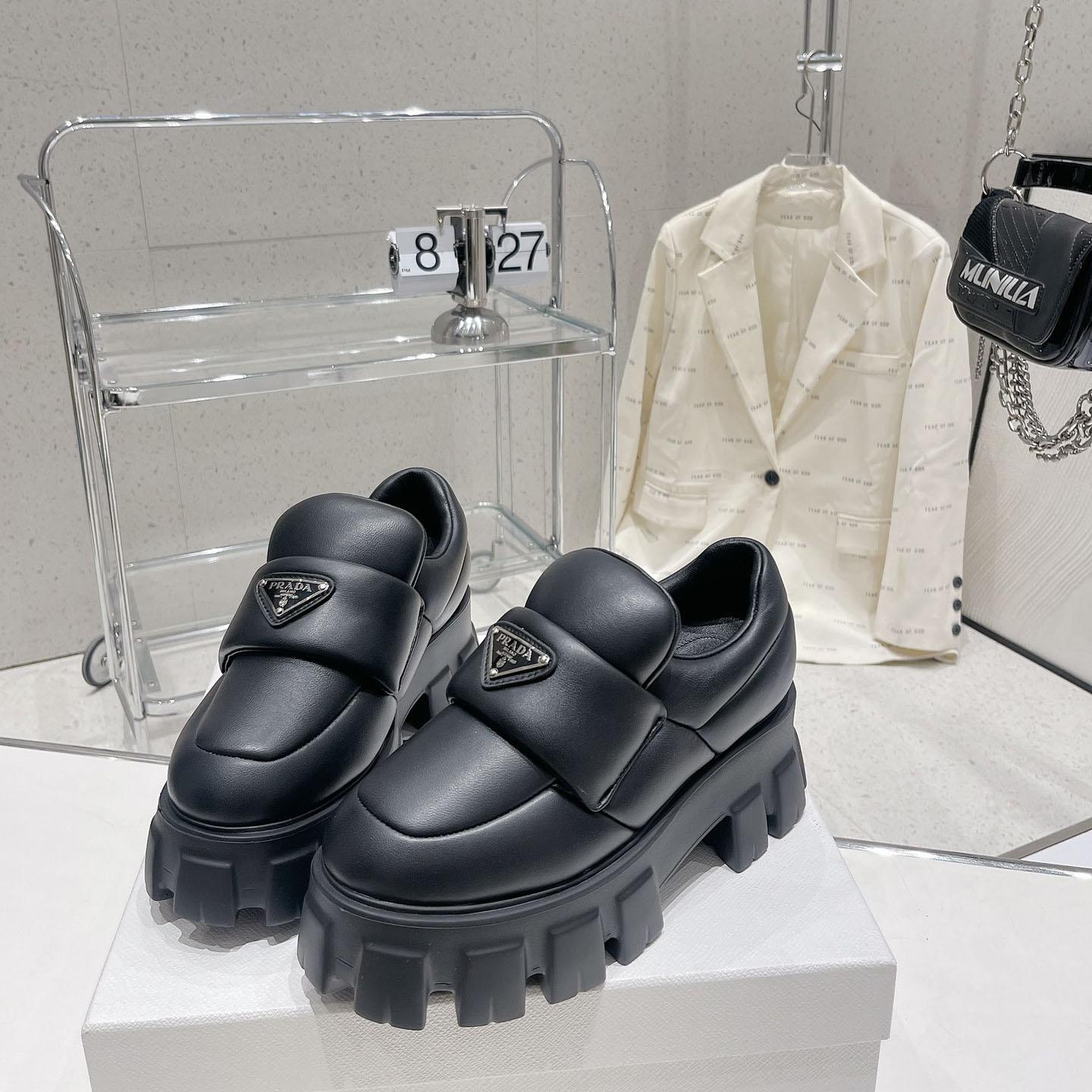 Prada Soft padded Nappa Leather Loafers - DesignerGu