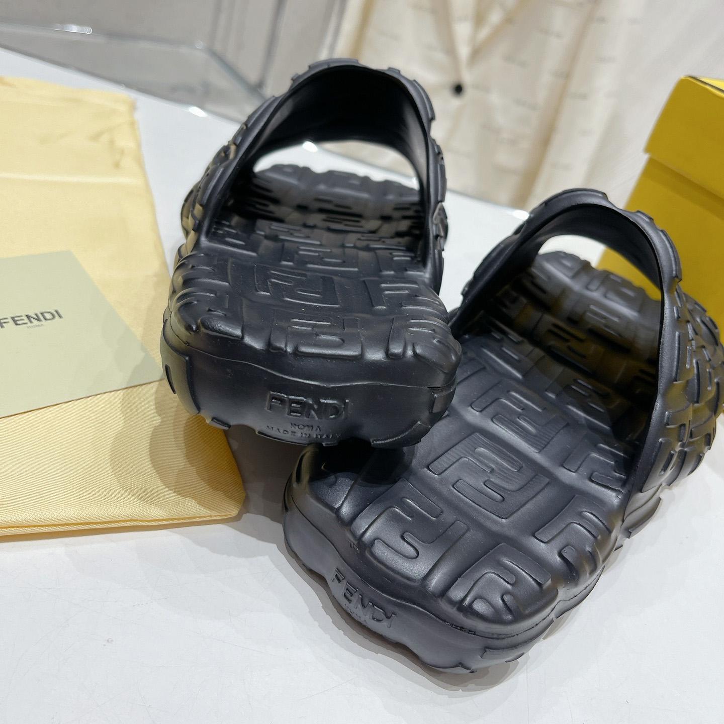 Fendi Cloud Slides Orange Rubber Slides - DesignerGu