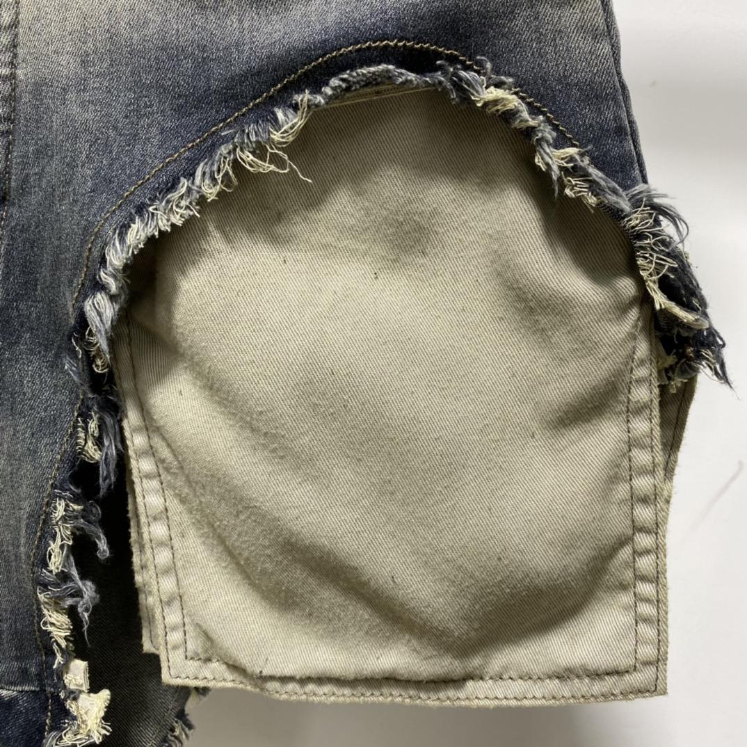 Rick Owens High Cut Denim Shorts - DesignerGu