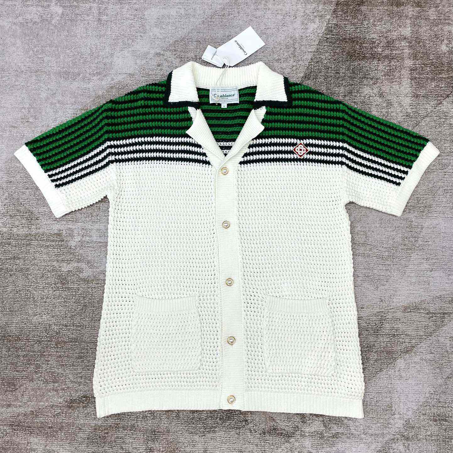 Casablanca Tennis Crochet-knit Shirt - DesignerGu