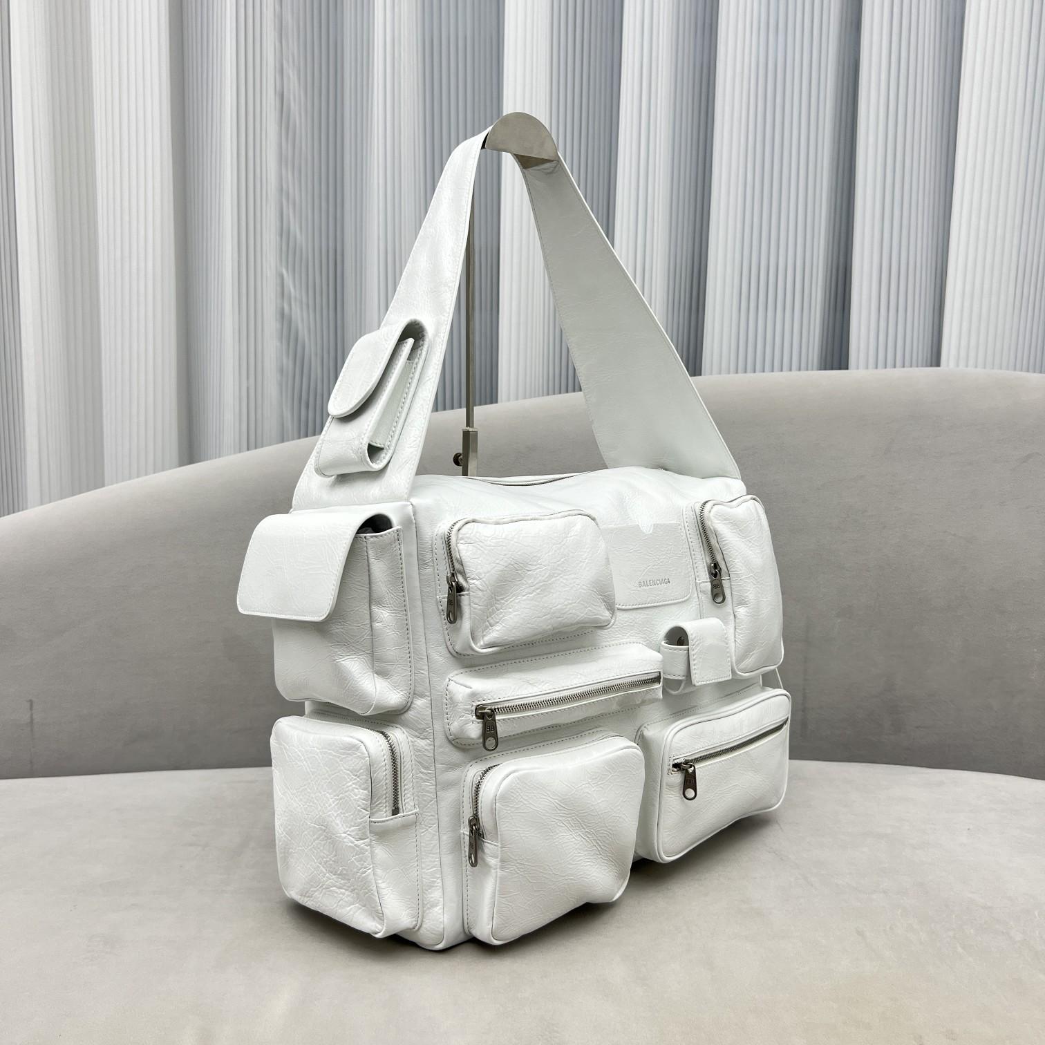 Balenciaga Logo Zipped Shoulder Bag(40x28x18cm) - DesignerGu