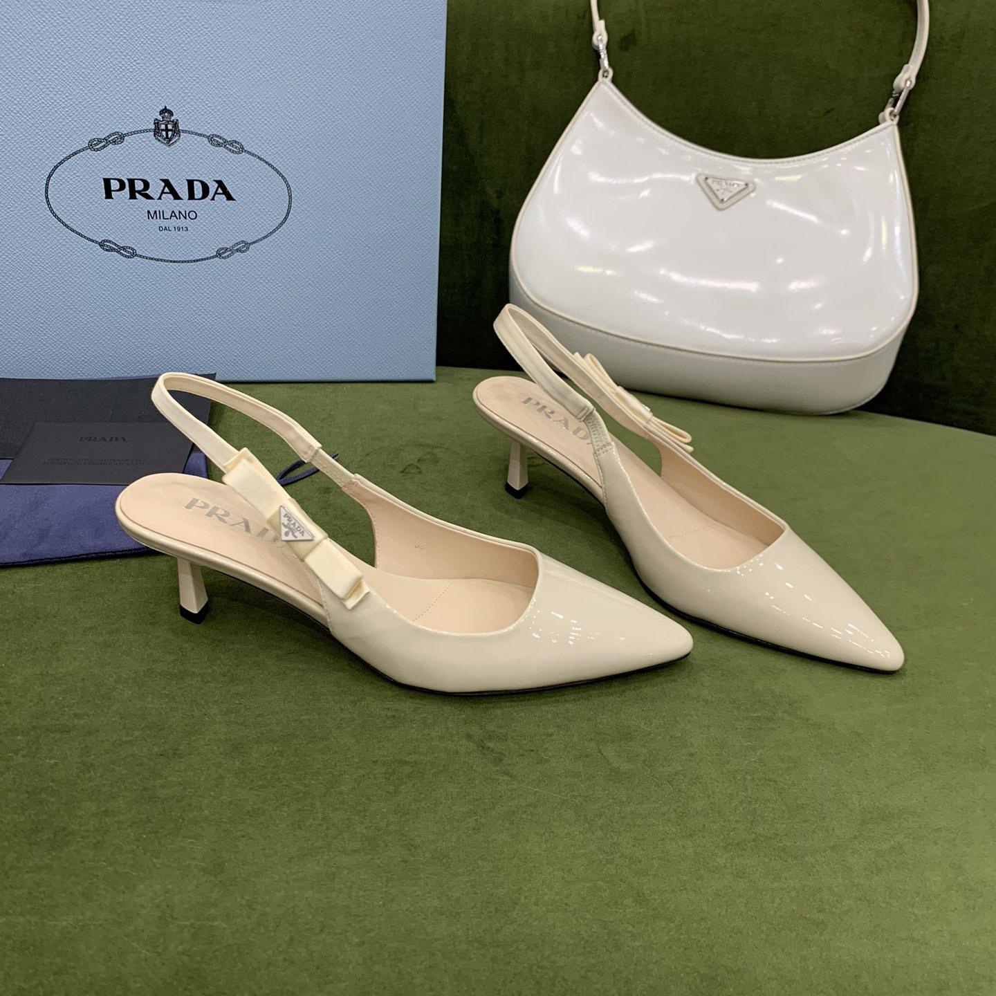 Prada Patent Leather Slingbacks - DesignerGu