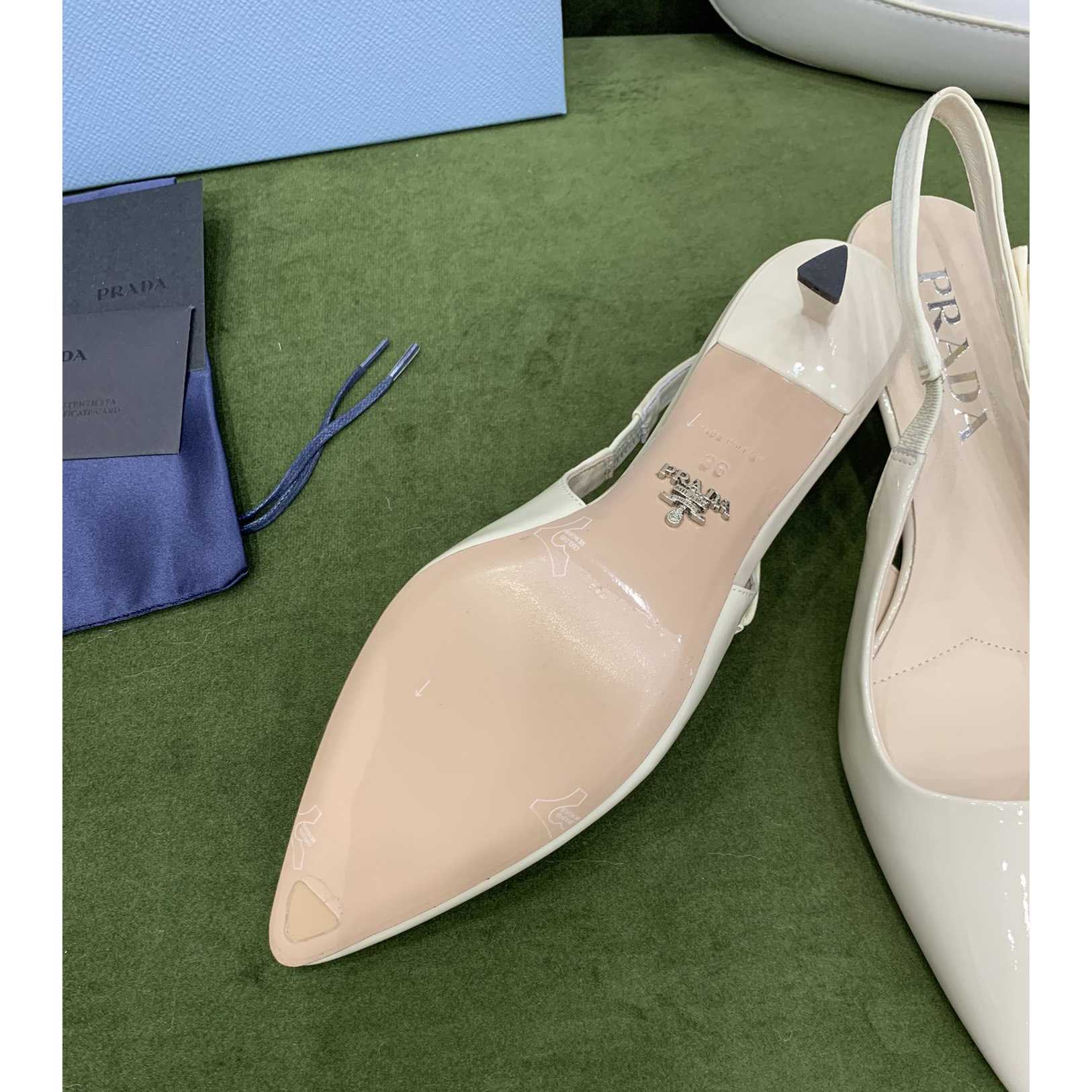 Prada Patent Leather Slingbacks - DesignerGu