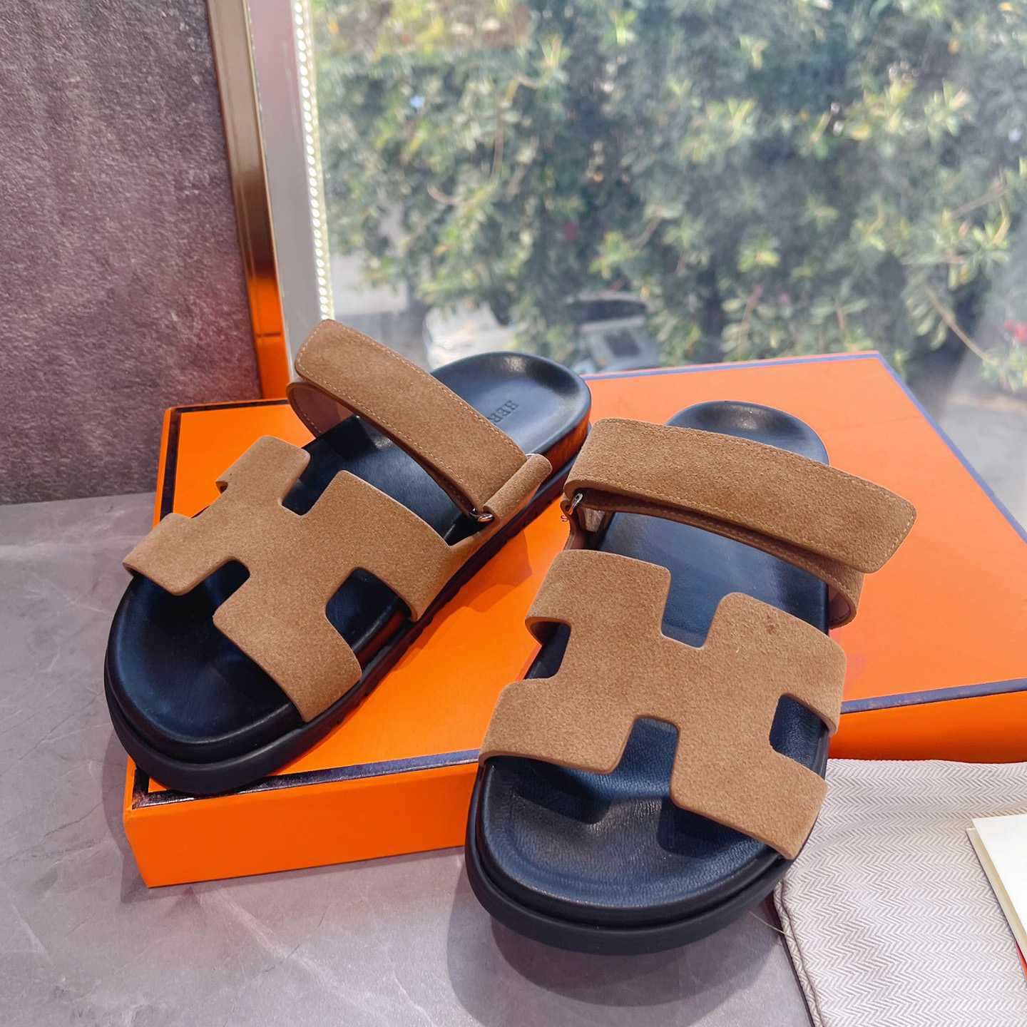 Hermes Authenticated Chypre Sandal  - DesignerGu