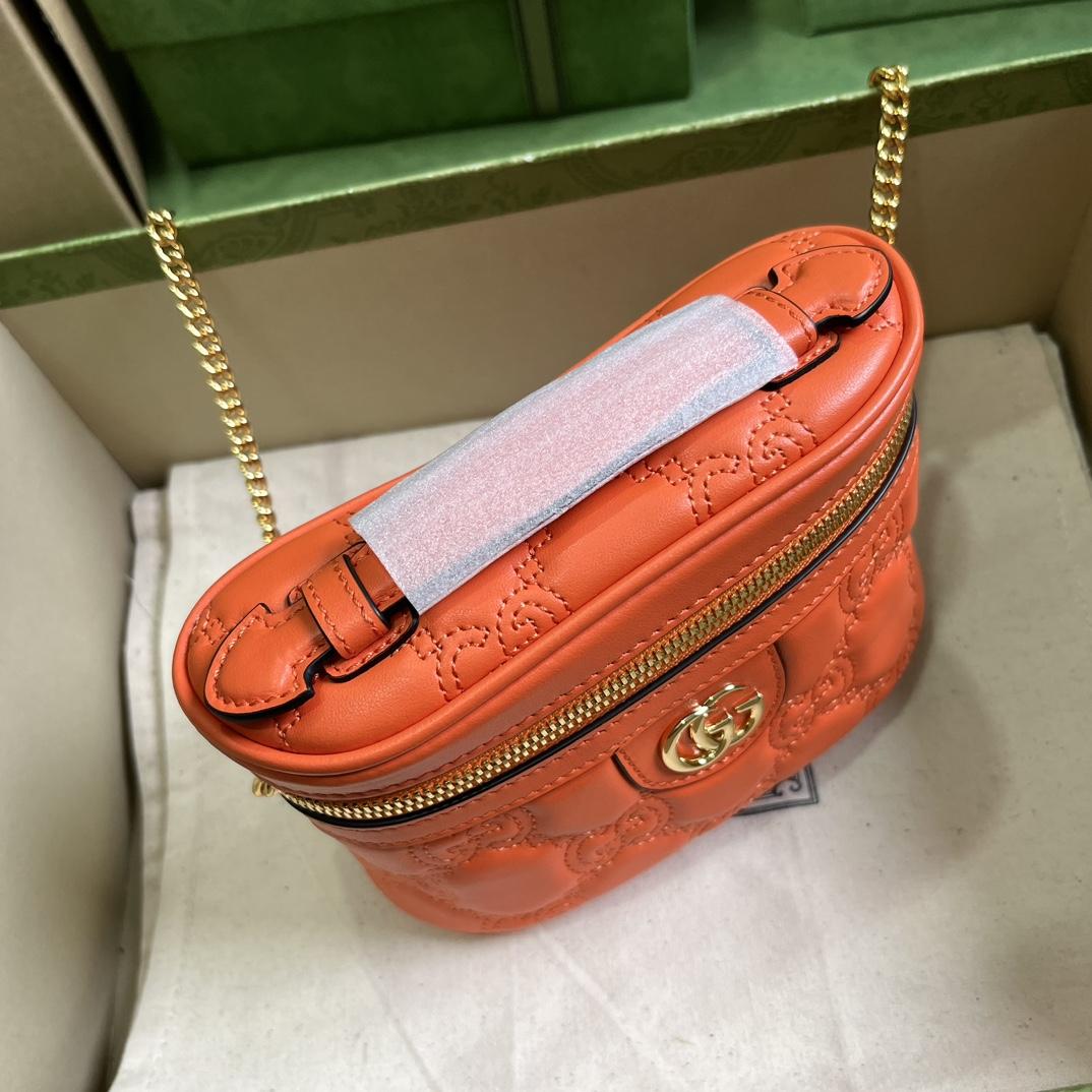 Gucci GG Matelassé Top Handle Mini Bag(16-10.5-5cm) - DesignerGu