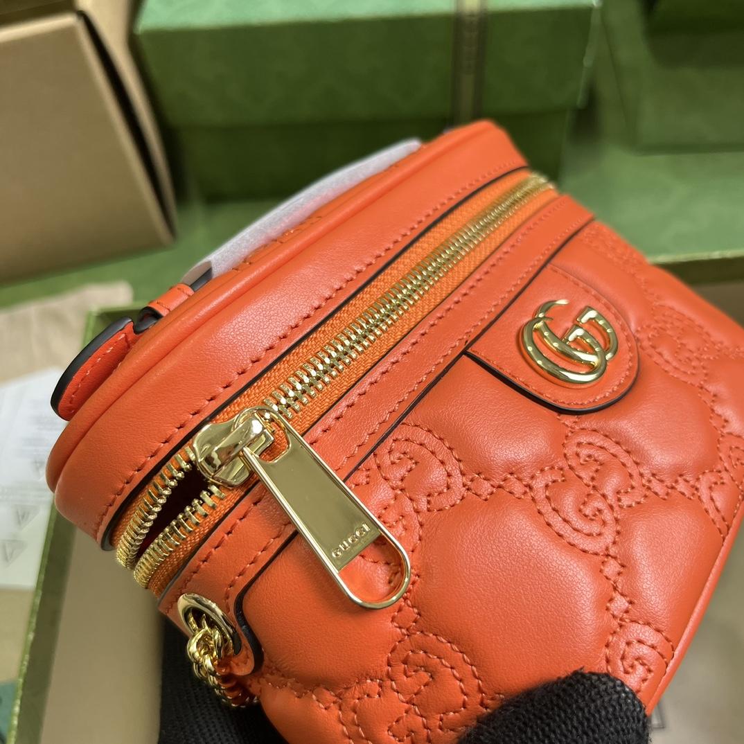 Gucci GG Matelassé Top Handle Mini Bag(16-10.5-5cm) - DesignerGu