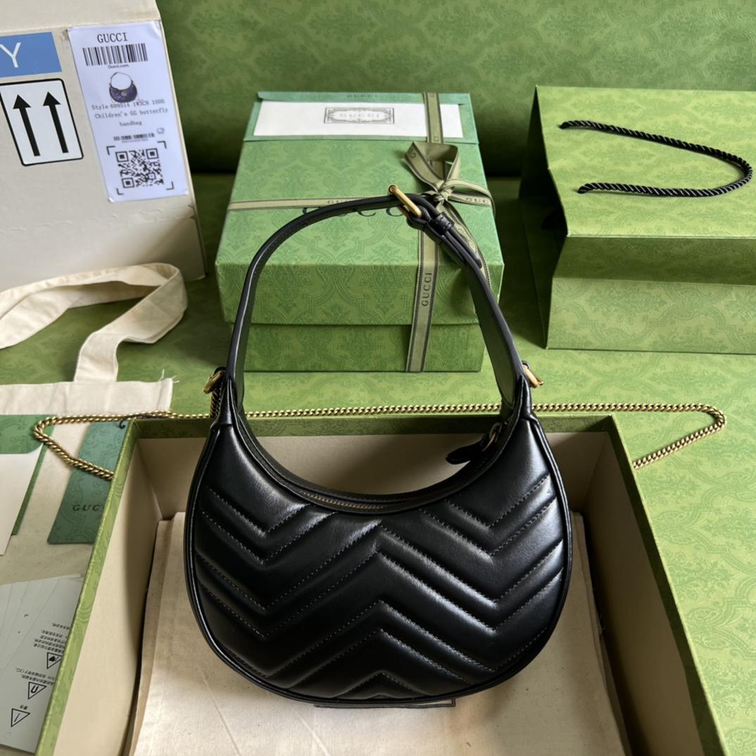 Gucci GG Marmont Half-Moon-Shaped Mini Bag(21.5-11-5cm) - DesignerGu