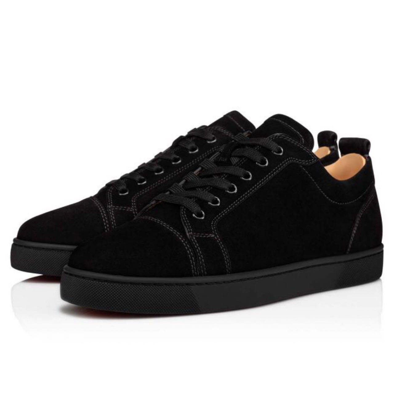 Christian Louboutin Louis Junior Sneakers - Veau velours - Black - DesignerGu