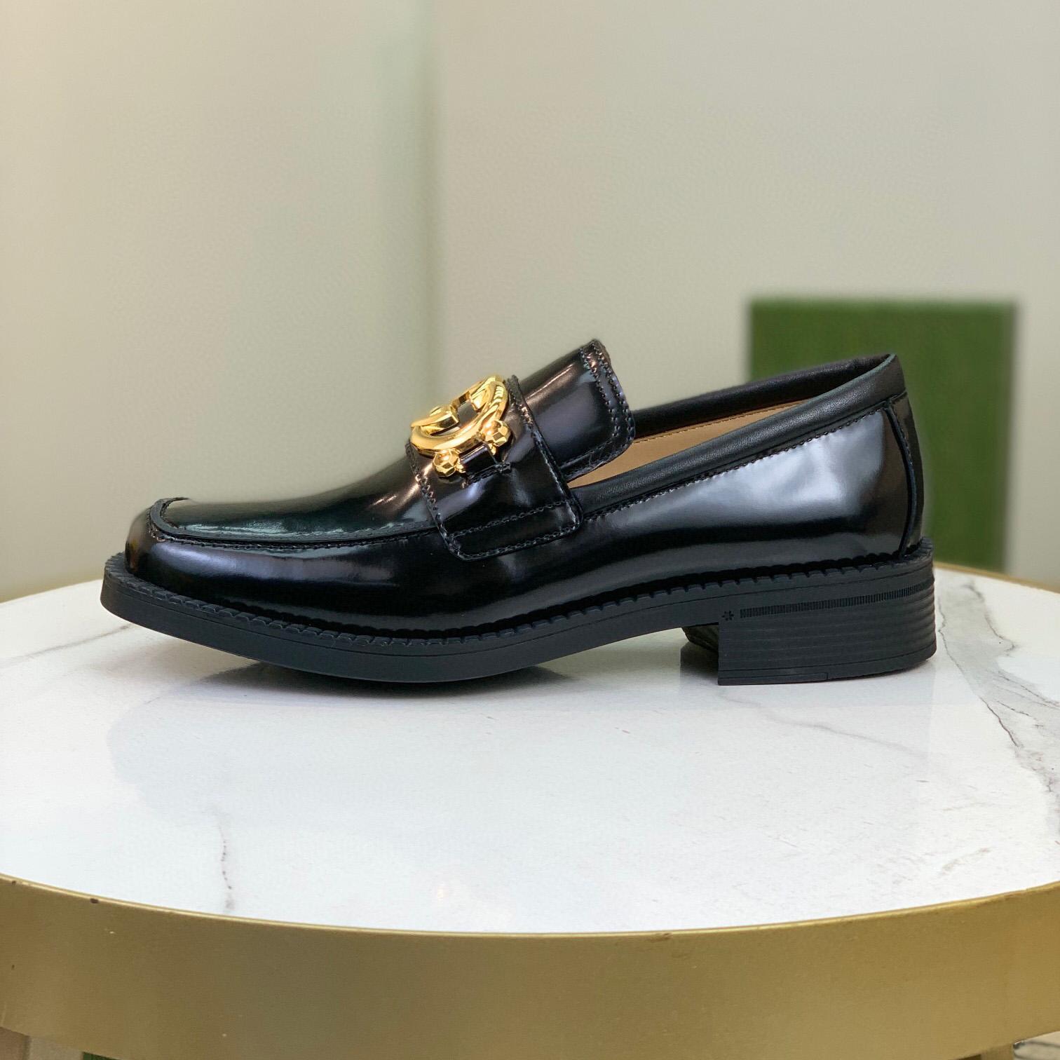 Gucci GG Leather Loafers(Upon Uk Size) - DesignerGu