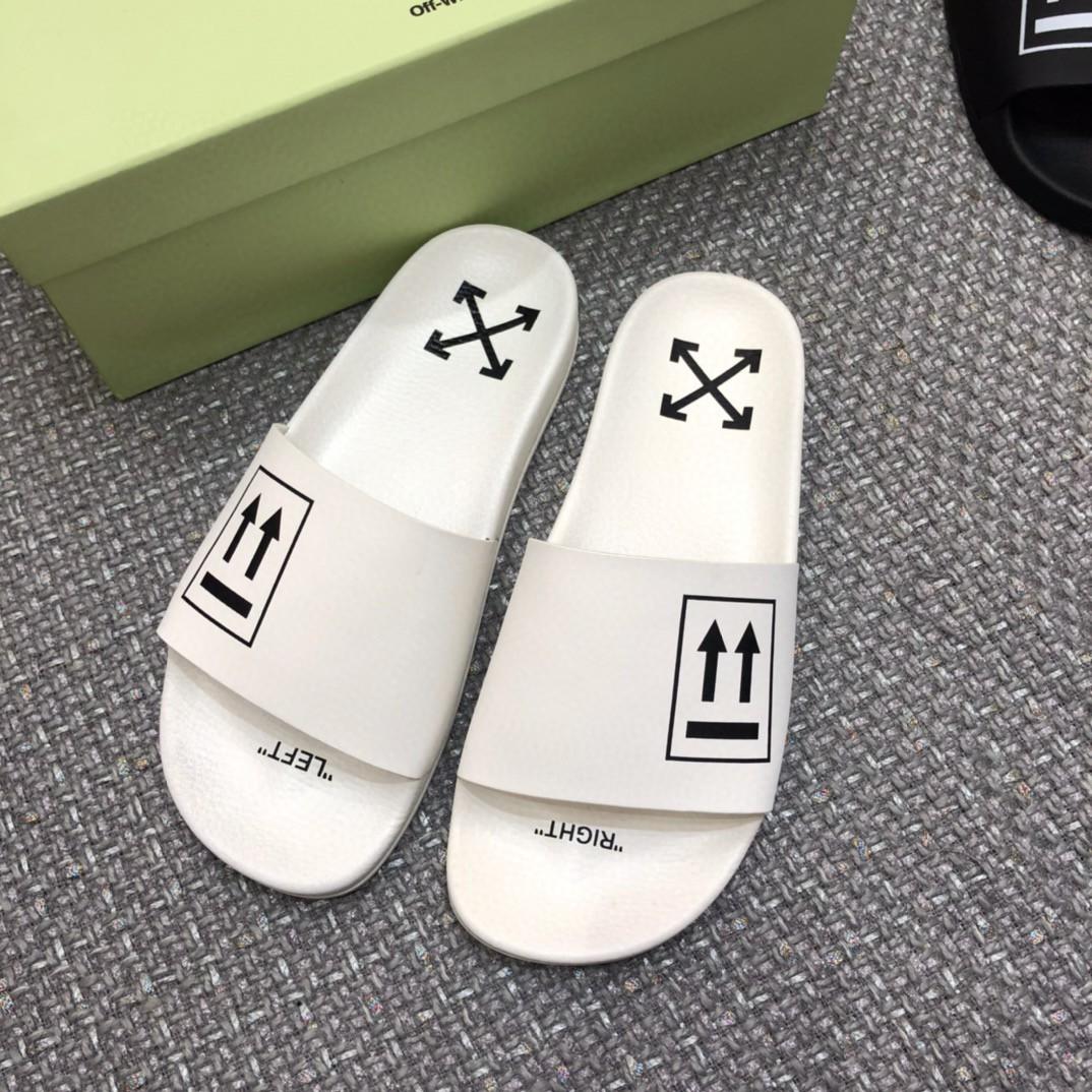 Off White Double Arrow Camouflage Print Slides - DesignerGu