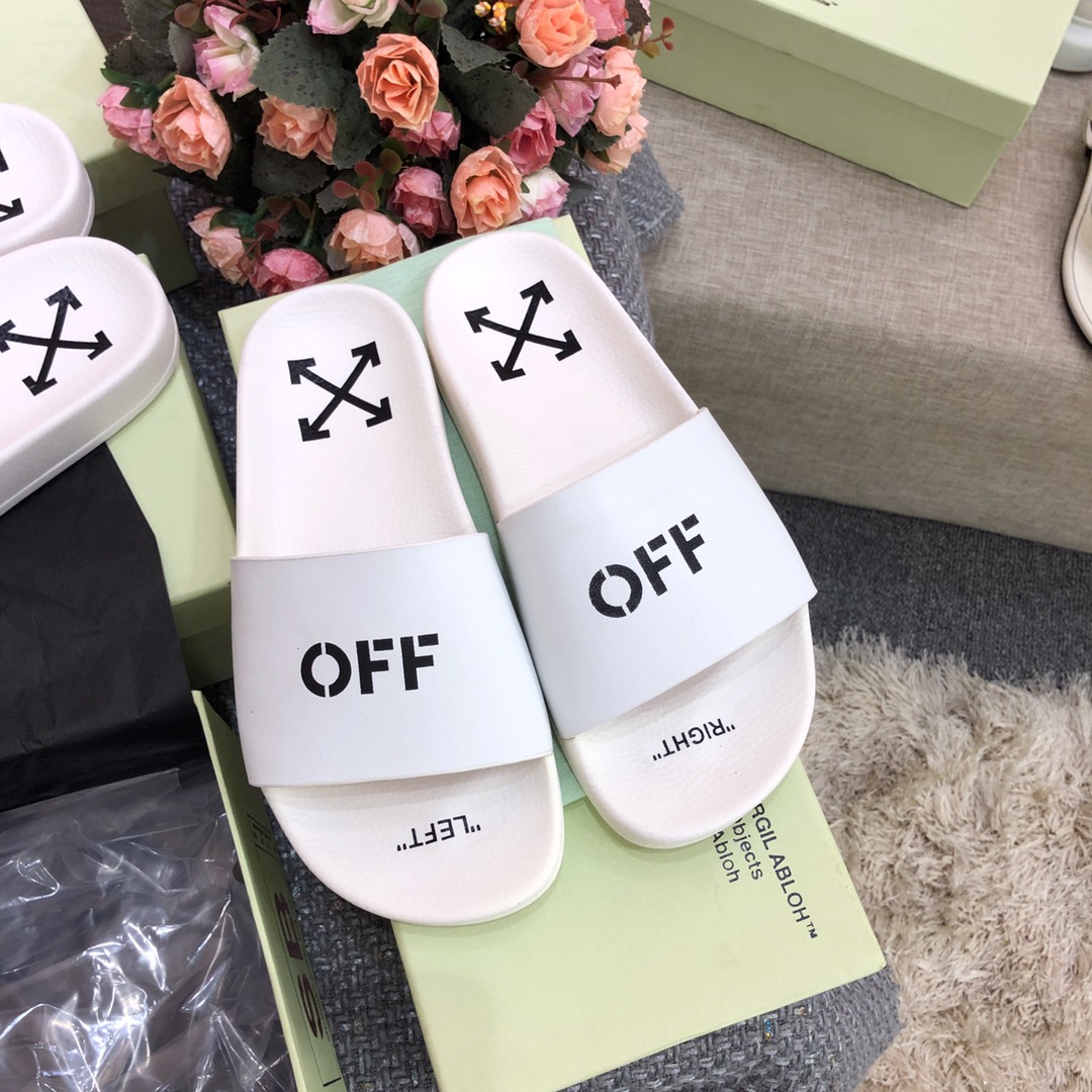 Off White Printed Pool Slider - DesignerGu