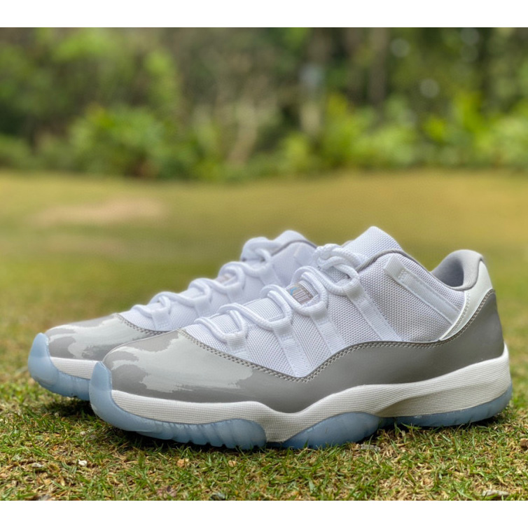 Air Jordan 11 Retro Low "Cement Grev" Sneaker     av2187-140 - DesignerGu