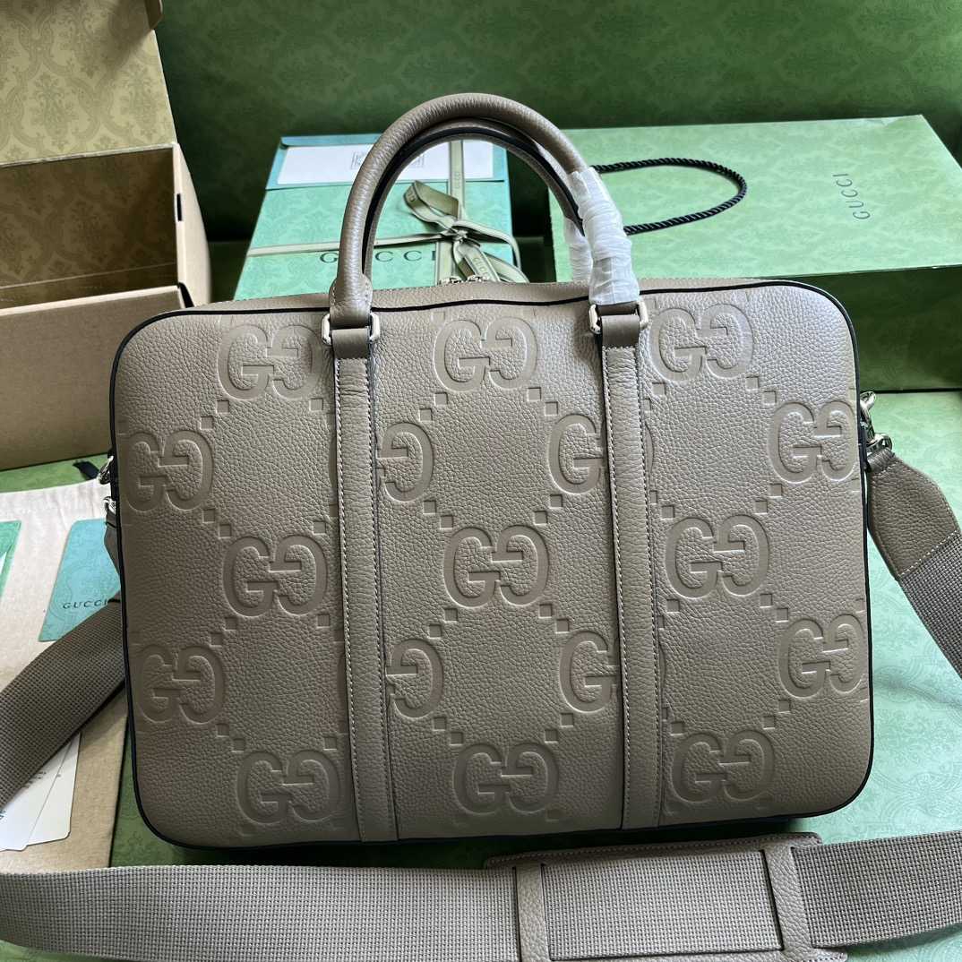 Gucci Jumbo GG Briefcase (40×29×6cm) - DesignerGu