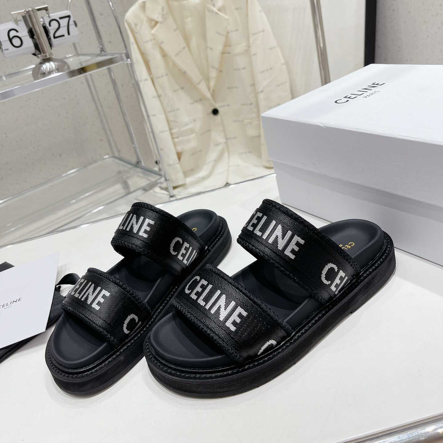 Celine Leo Scratch Sandal In Calfskin - DesignerGu