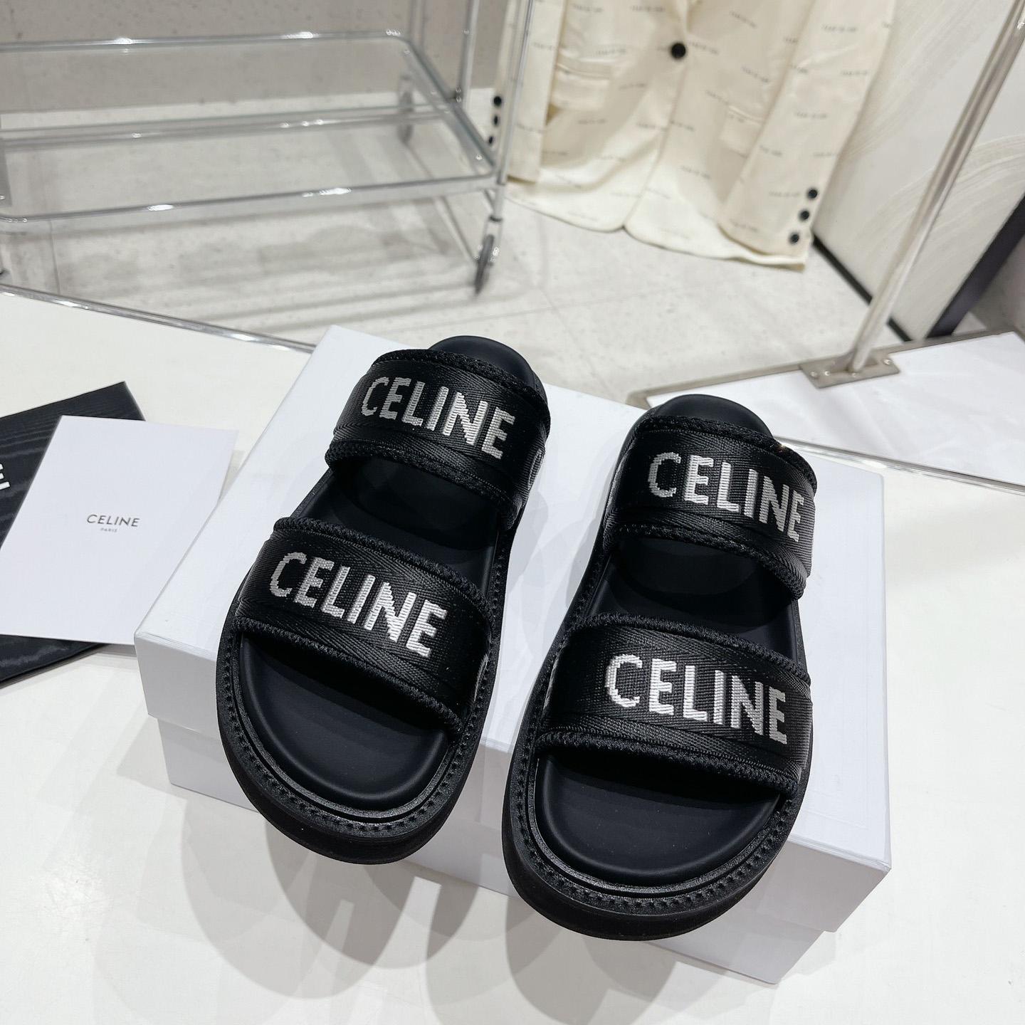 Celine Leo Scratch Sandal In Calfskin - DesignerGu