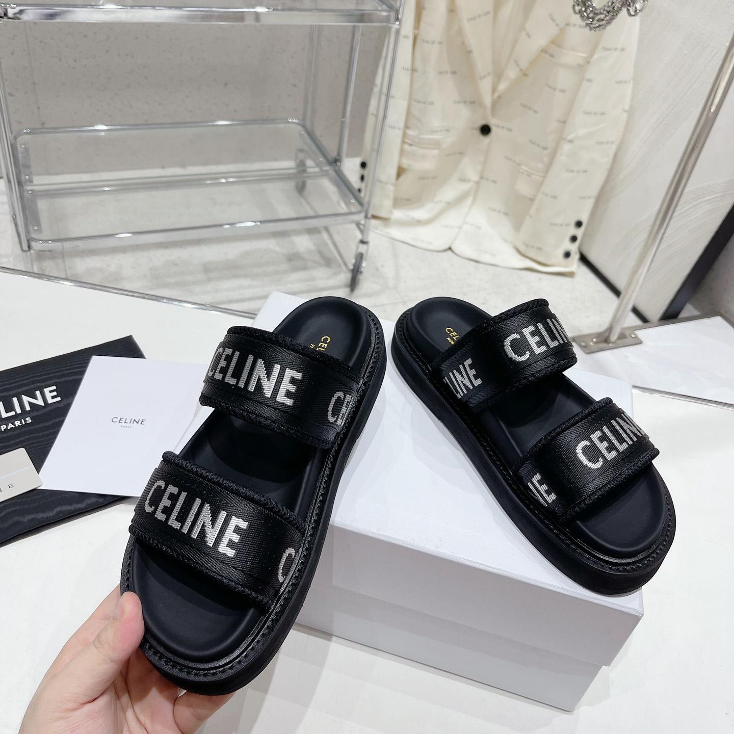 Celine Leo Scratch Sandal In Calfskin - DesignerGu