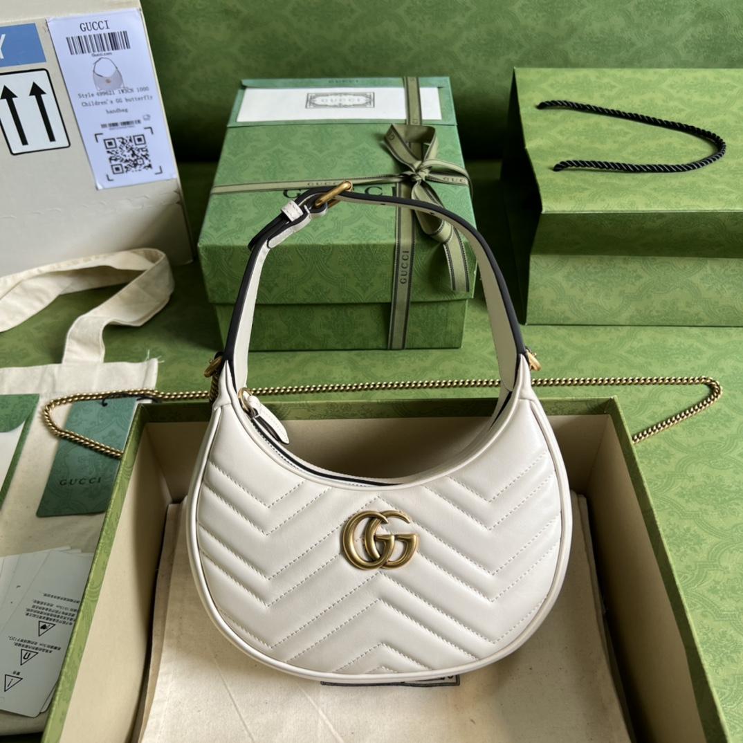 Gucci GG Marmont Half-Moon-Shaped Mini Bag(21.5-11-5cm) - DesignerGu