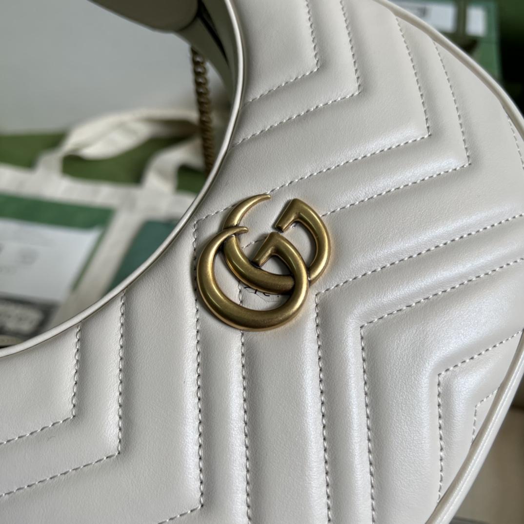 Gucci GG Marmont Half-Moon-Shaped Mini Bag(21.5-11-5cm) - DesignerGu