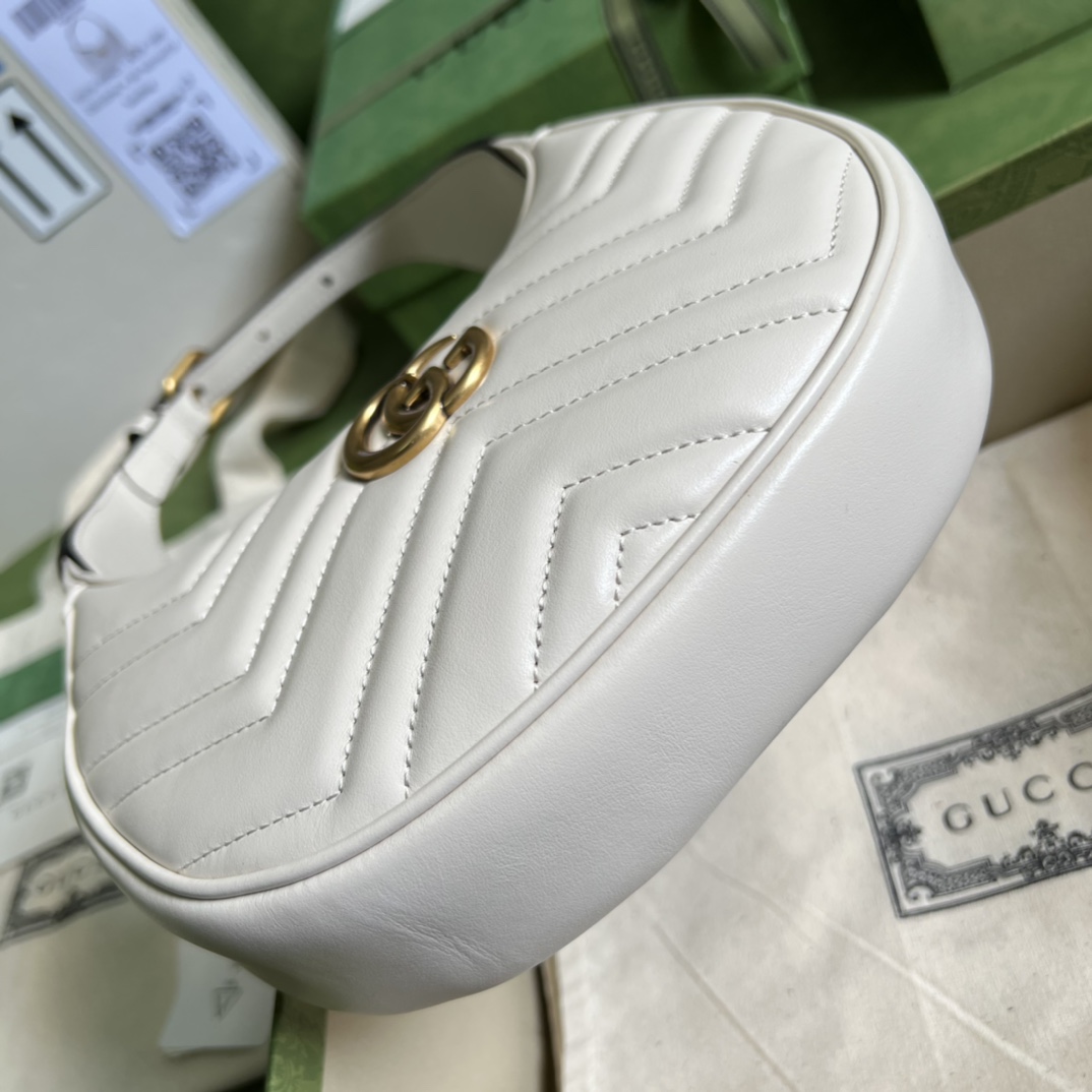 Gucci GG Marmont Half-Moon-Shaped Mini Bag(21.5-11-5cm) - DesignerGu