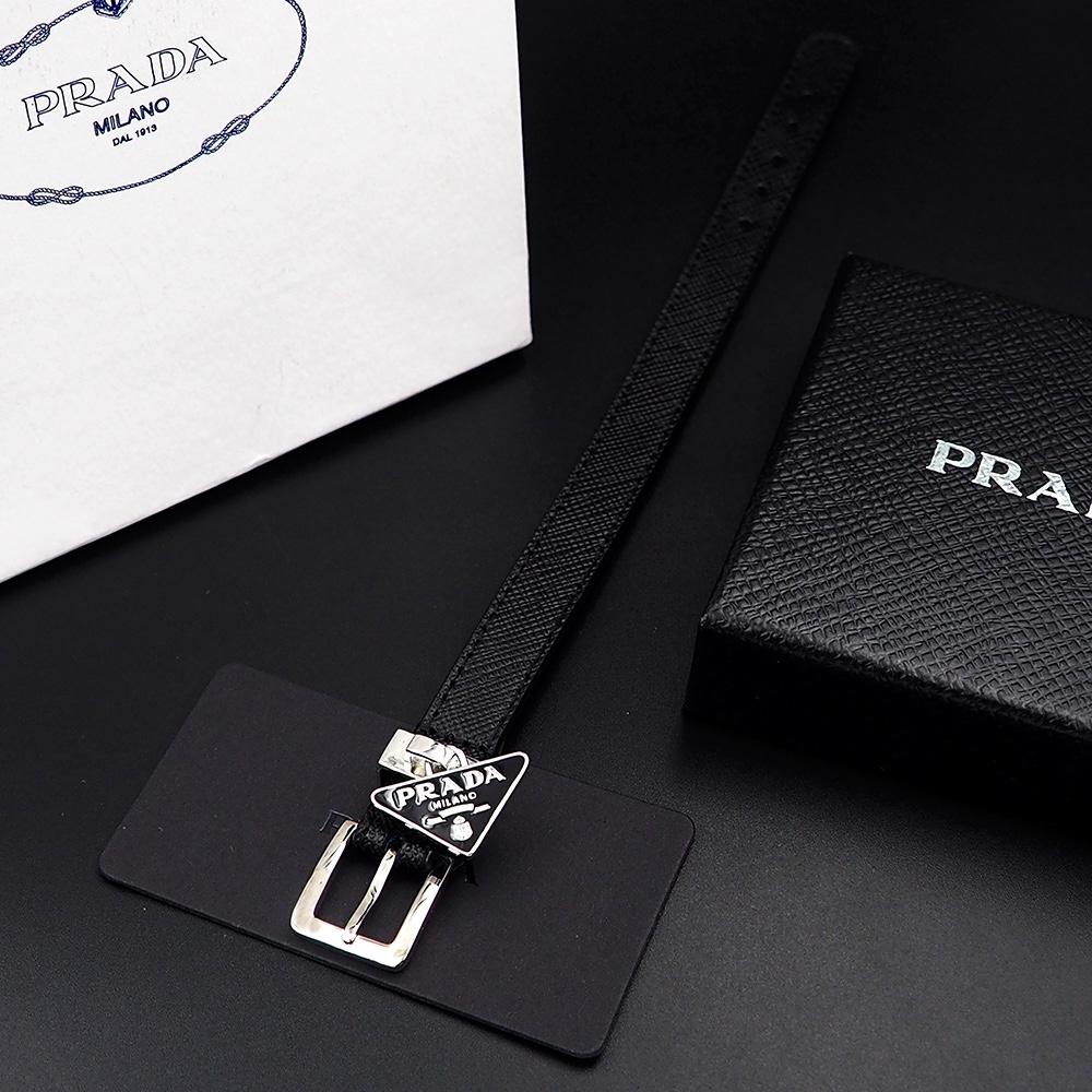 Prada Saffiano Leather Bracelet - DesignerGu