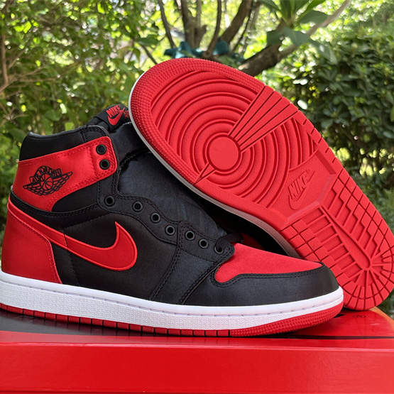 Air Jordan 1 High OG WMNS “Satin Bred” Sneaker     FD4810-061 - DesignerGu