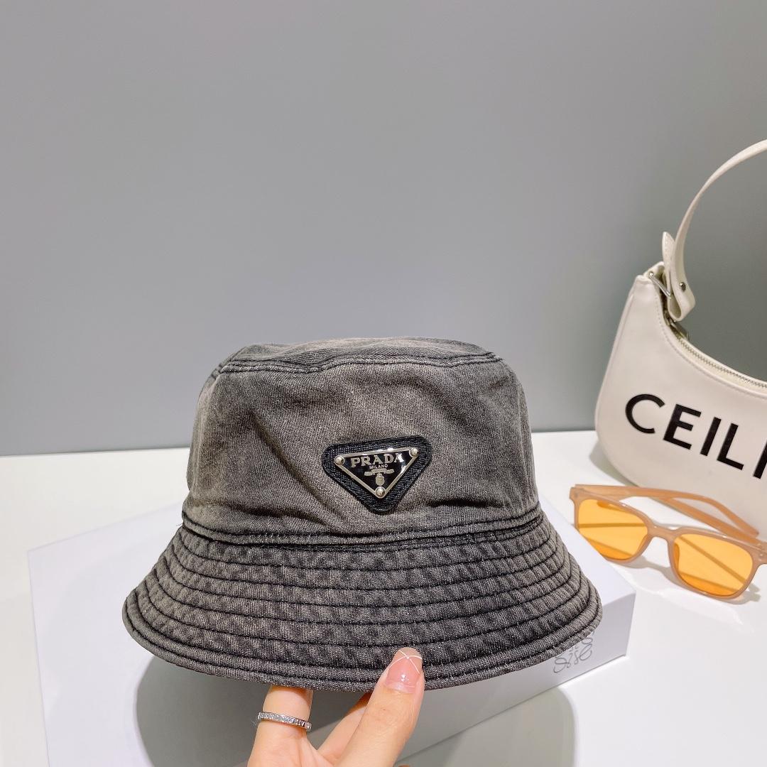 Prada Denim Bucket Hat - DesignerGu