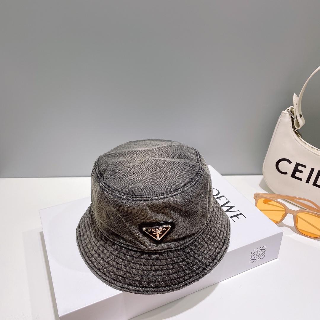 Prada Denim Bucket Hat - DesignerGu