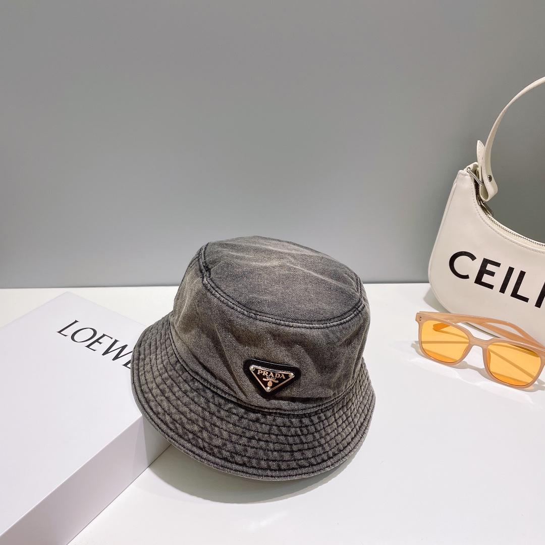 Prada Denim Bucket Hat - DesignerGu