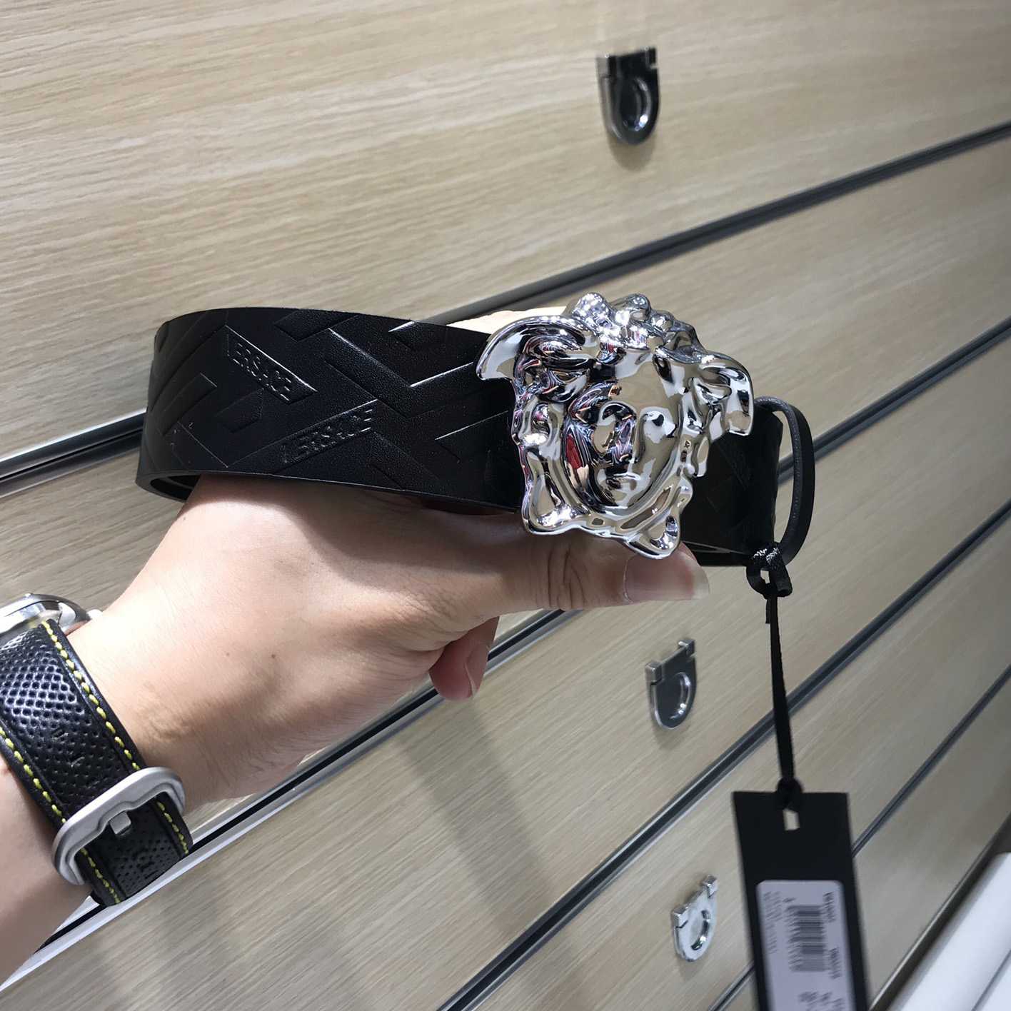 Versace Medusa Leathre Belt 38mm - DesignerGu