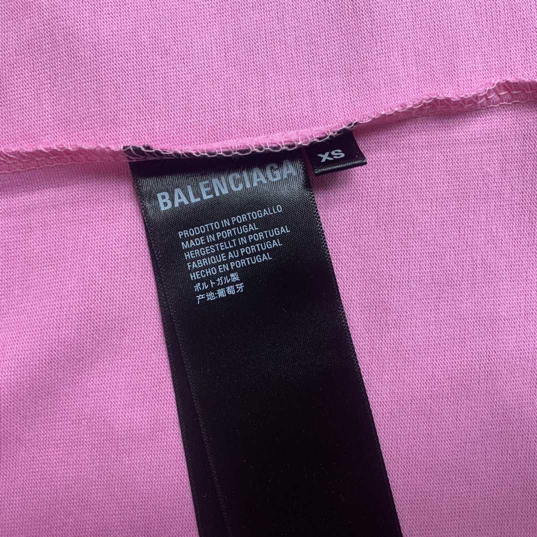 Balenciaga  Long Sleeve T-Shirt Oversized In Pink - DesignerGu