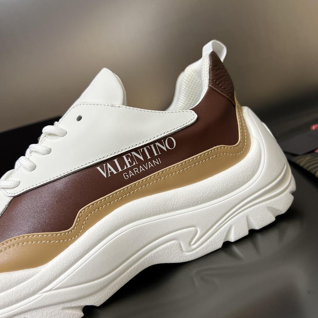 Valenti Garavani Brown Gumboy Sneakers - DesignerGu