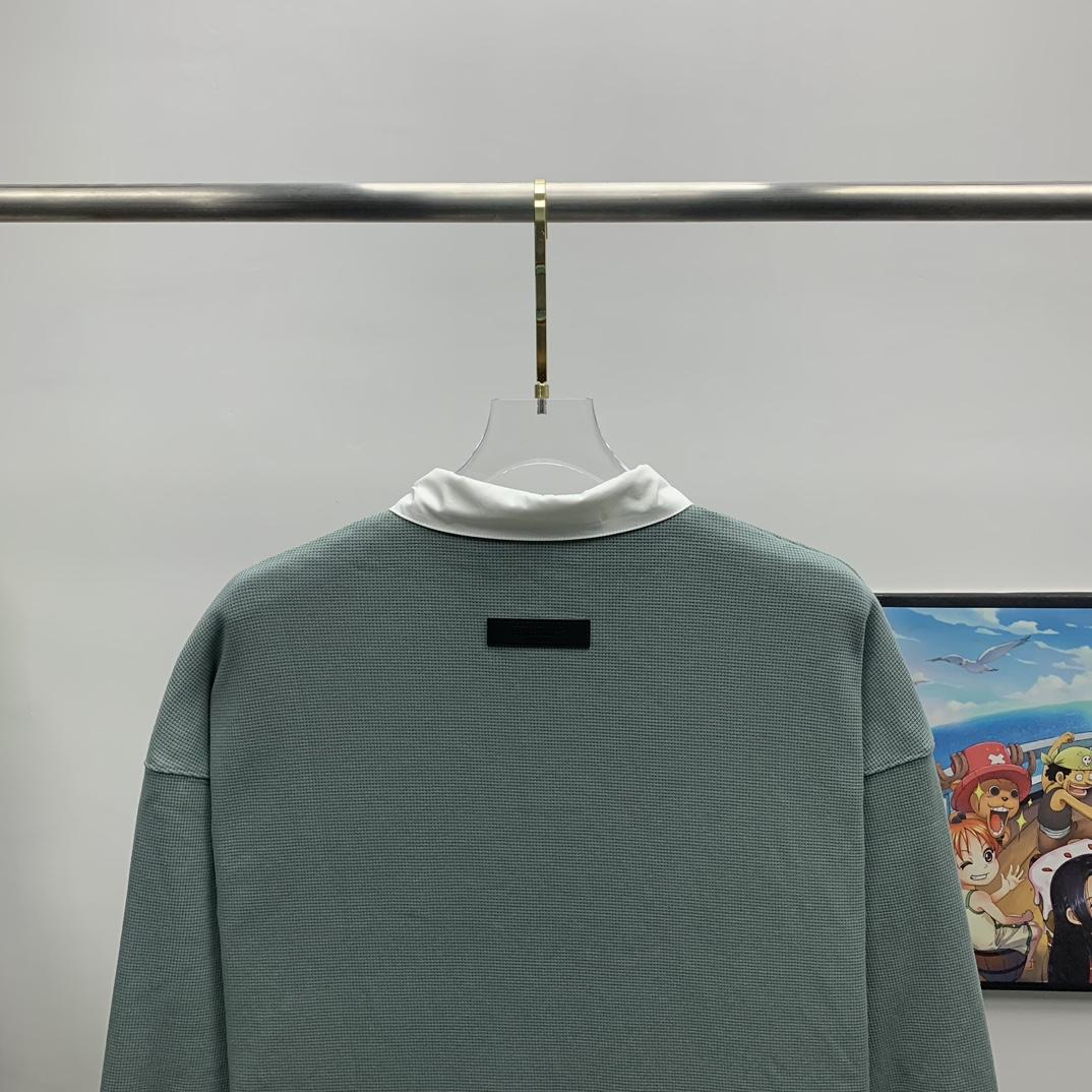 Fear of God Essentials Waffle Henley Rugby - DesignerGu