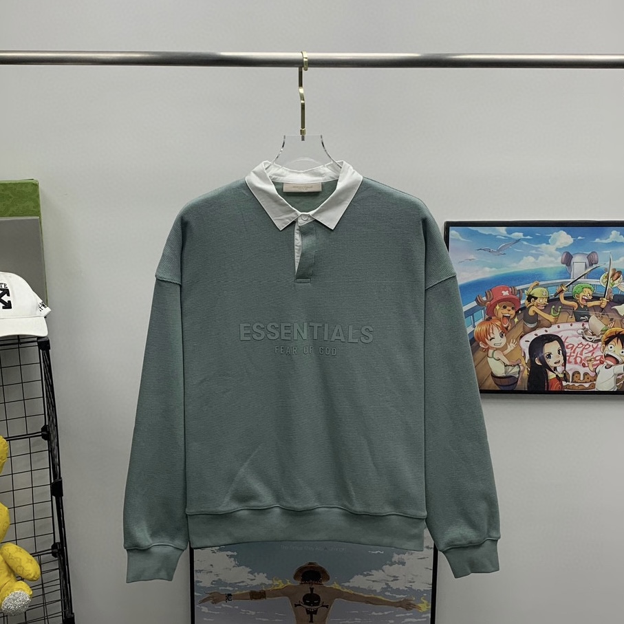 Fear of God Essentials Waffle Henley Rugby - DesignerGu