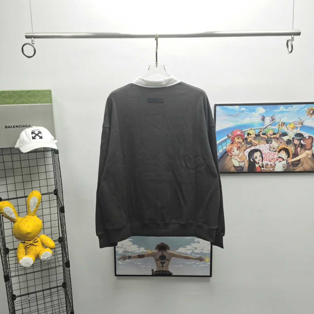 Fear of God Essentials Waffle Henley Rugby - DesignerGu