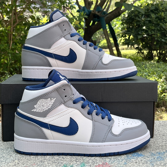 Air Jordan 1 Mid “True Blue” Sneaker     DQ8426-014  - DesignerGu