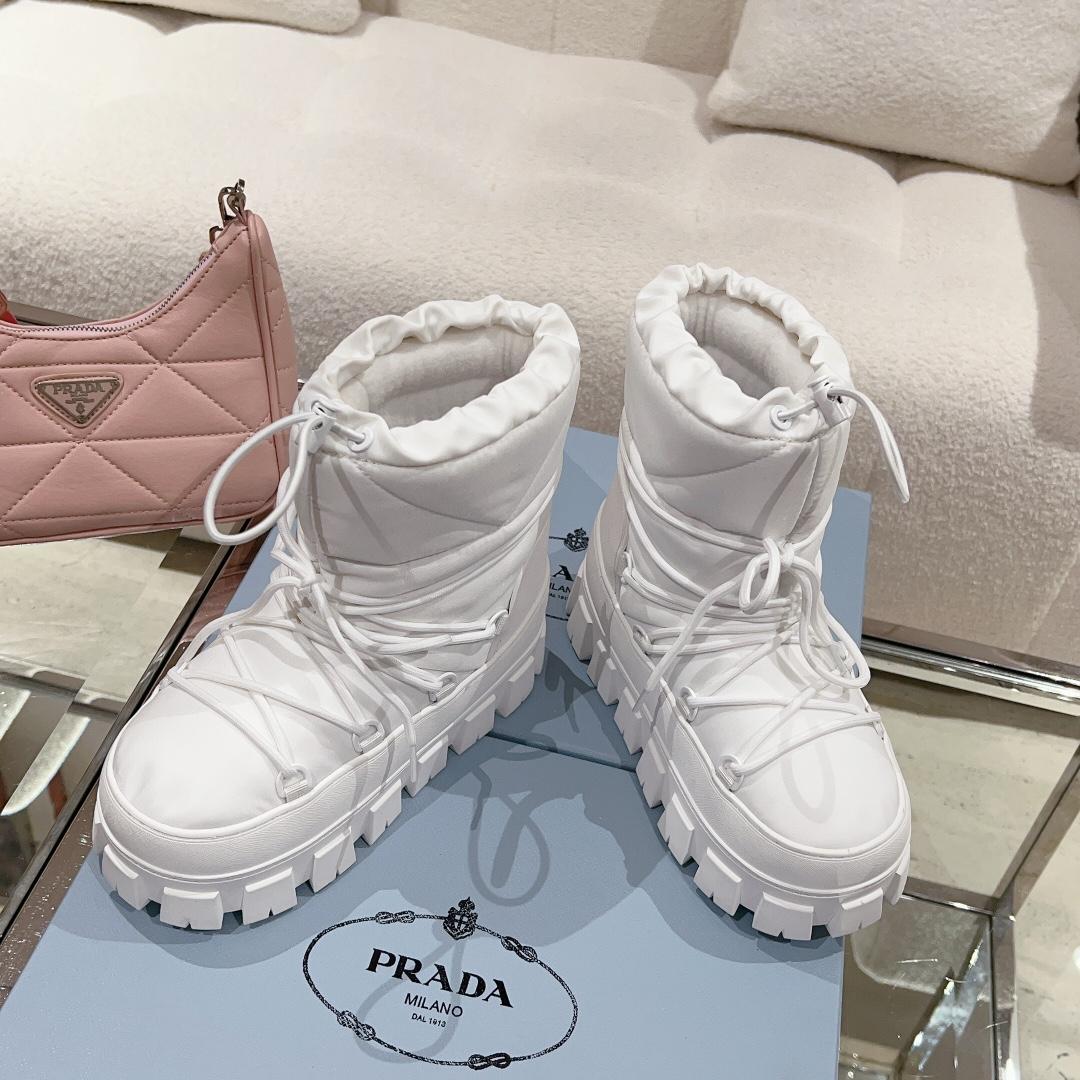 Prada Nylon Gabardine Après Ski Booties - DesignerGu