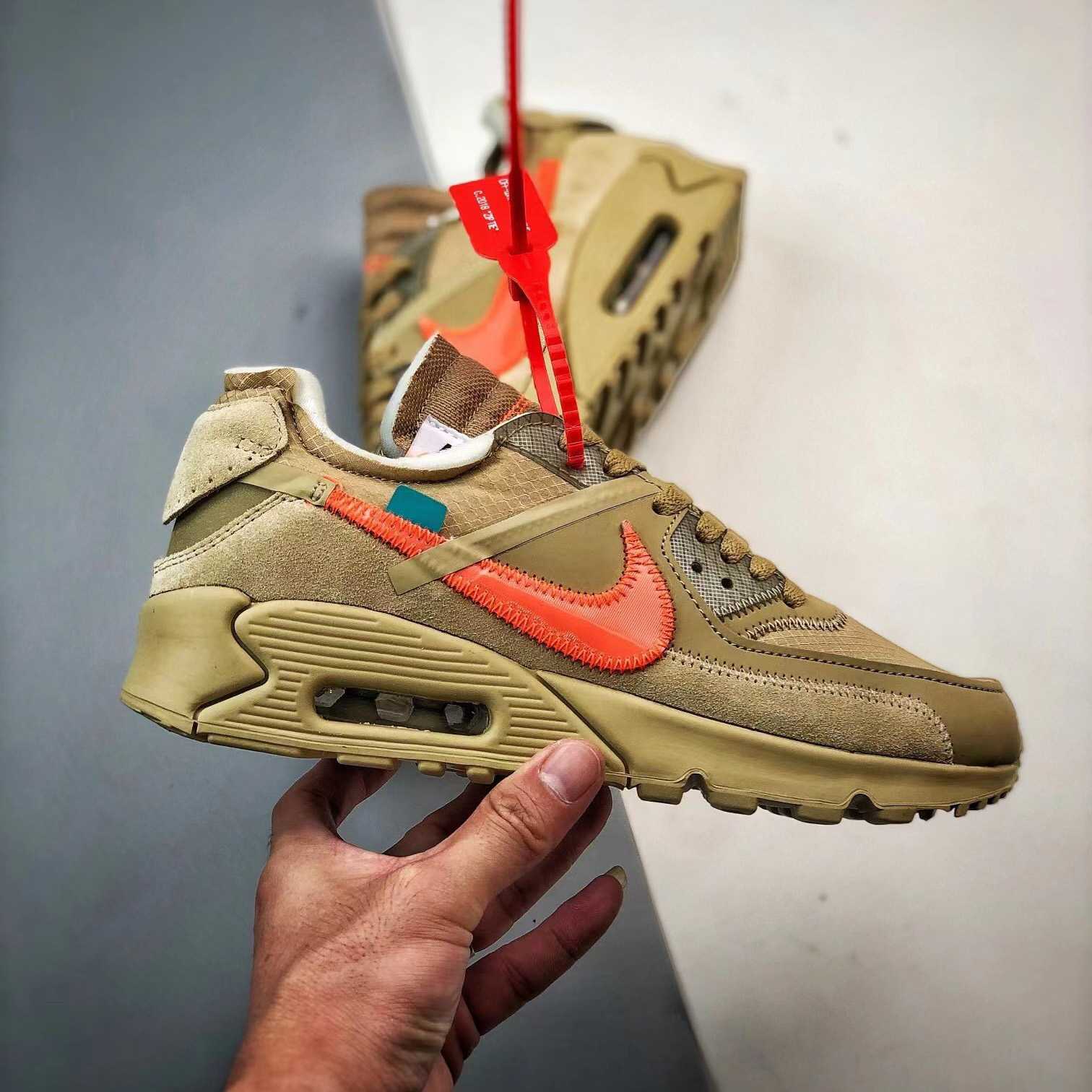 Off-White x Air Max 90 The 10 Sneakers    AA7293-200 - DesignerGu