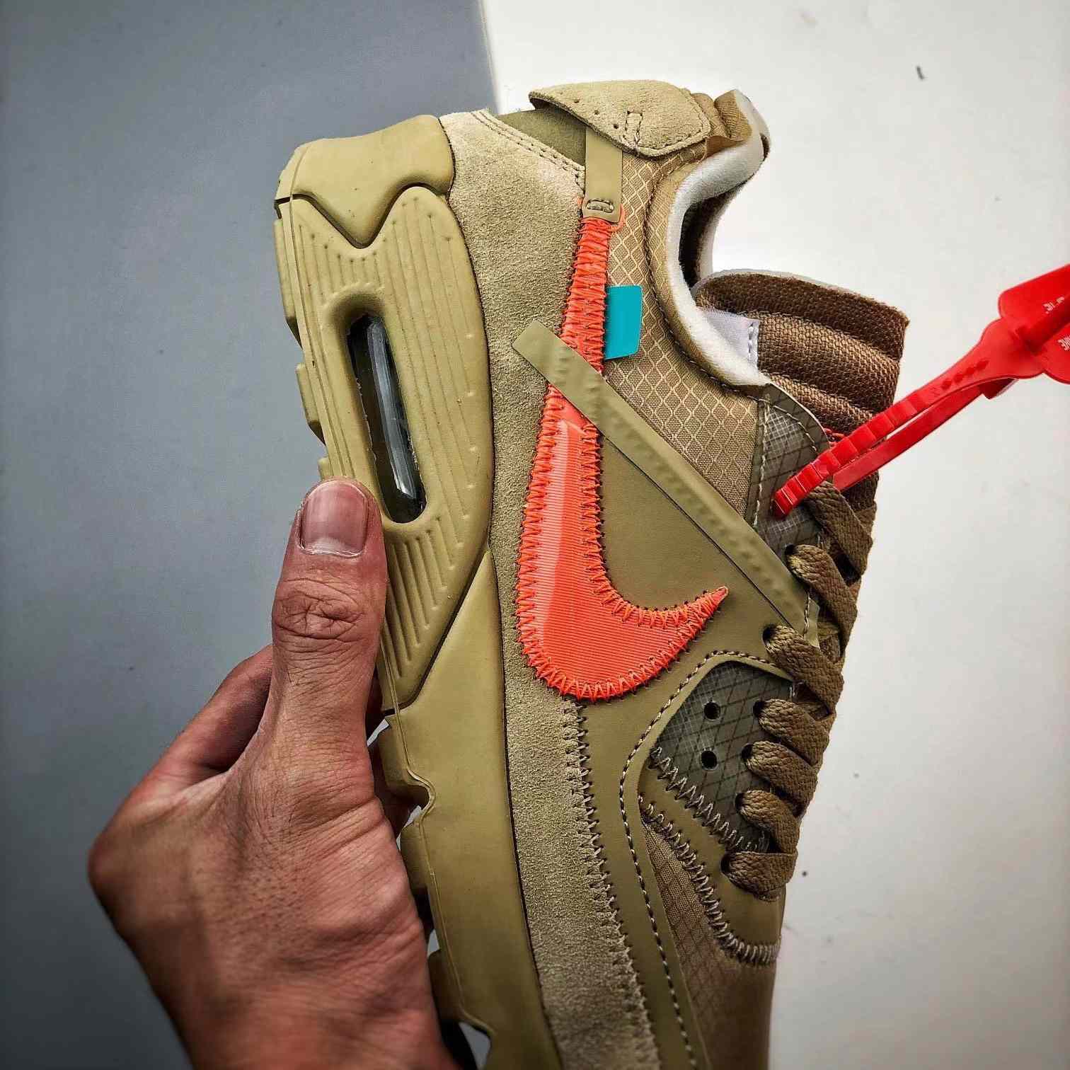 Off-White x Air Max 90 The 10 Sneakers    AA7293-200 - DesignerGu