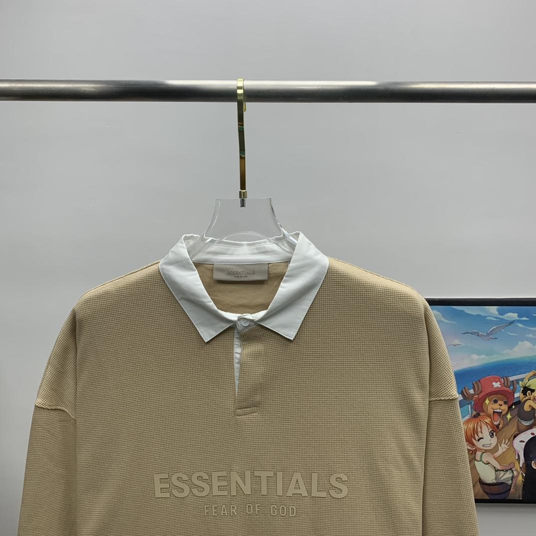 Fear of God Essentials Waffle Henley Rugby - DesignerGu