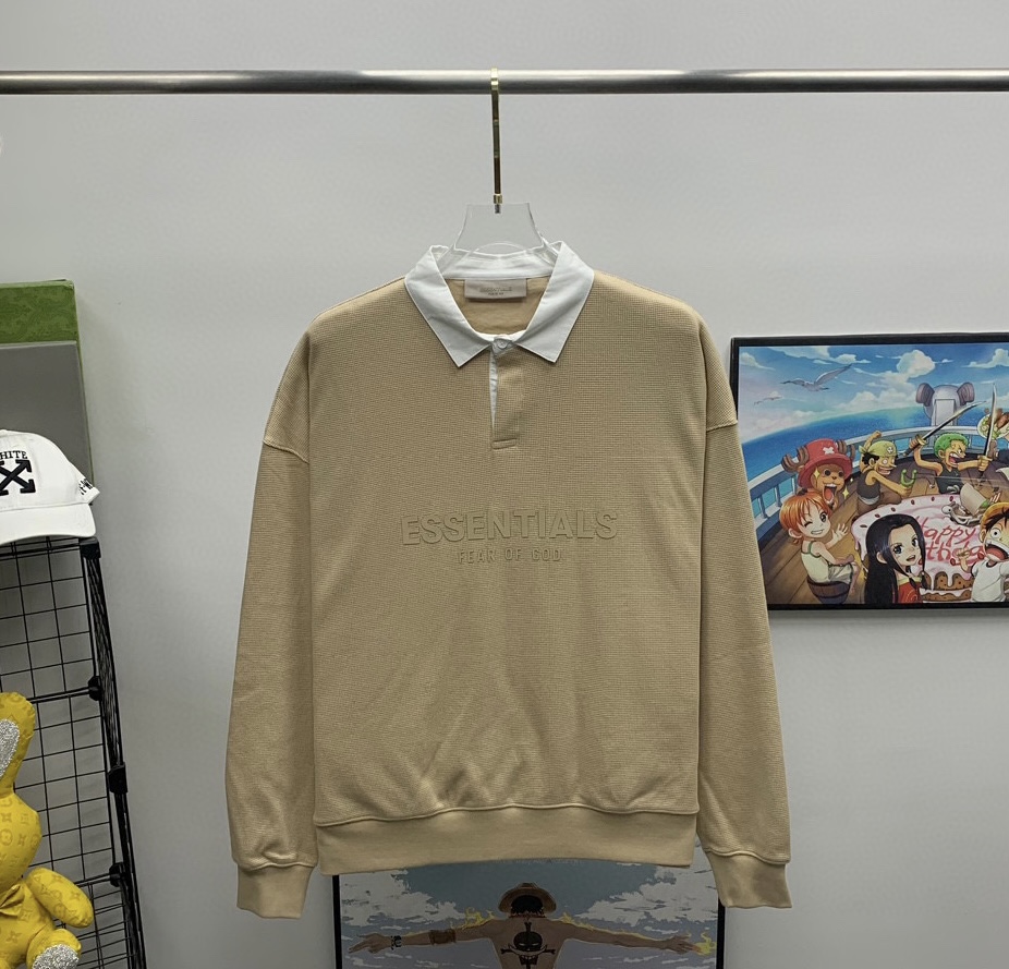 Fear of God Essentials Waffle Henley Rugby - DesignerGu